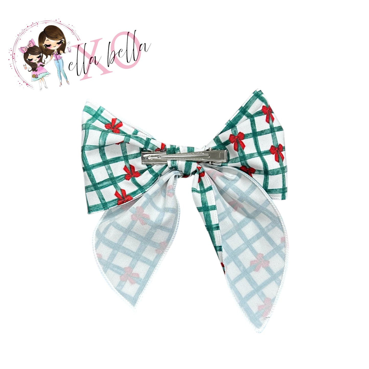 Christmas Bow Gingham