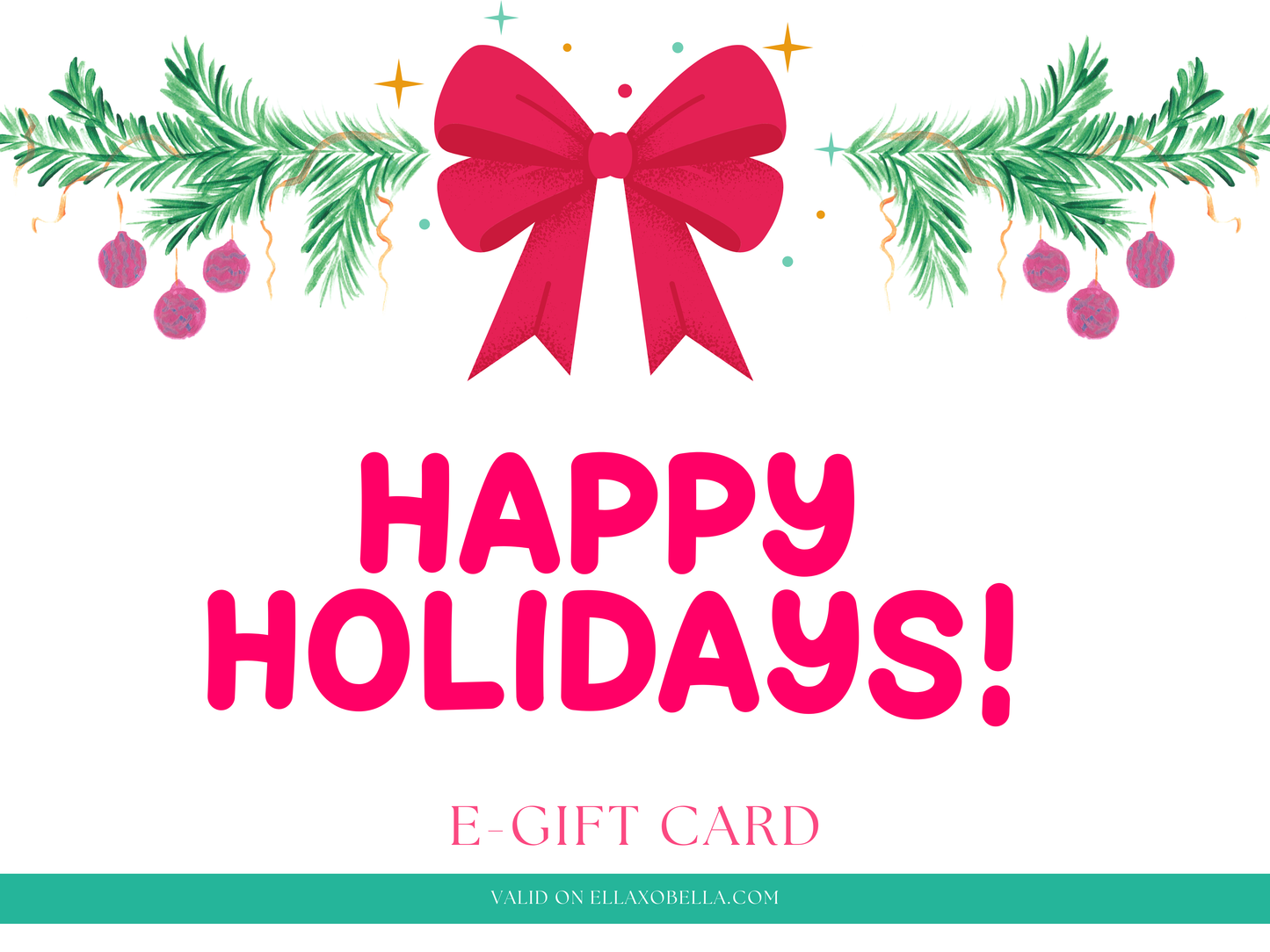 Happy Holidays Gift Card