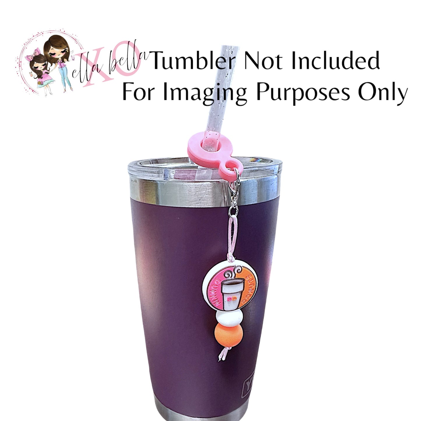 Coffee & Donuts Straw Charm