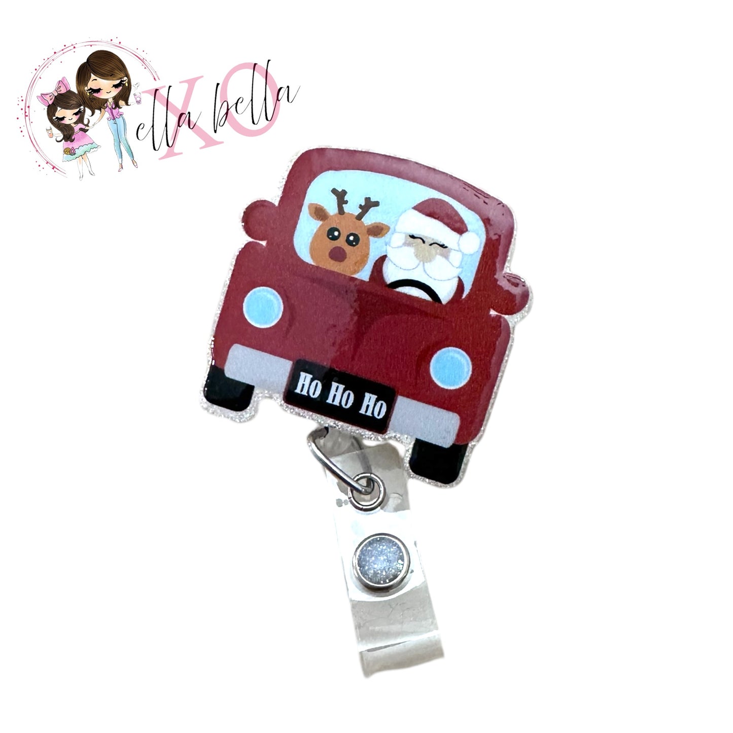 Santa Truck Badge Reel