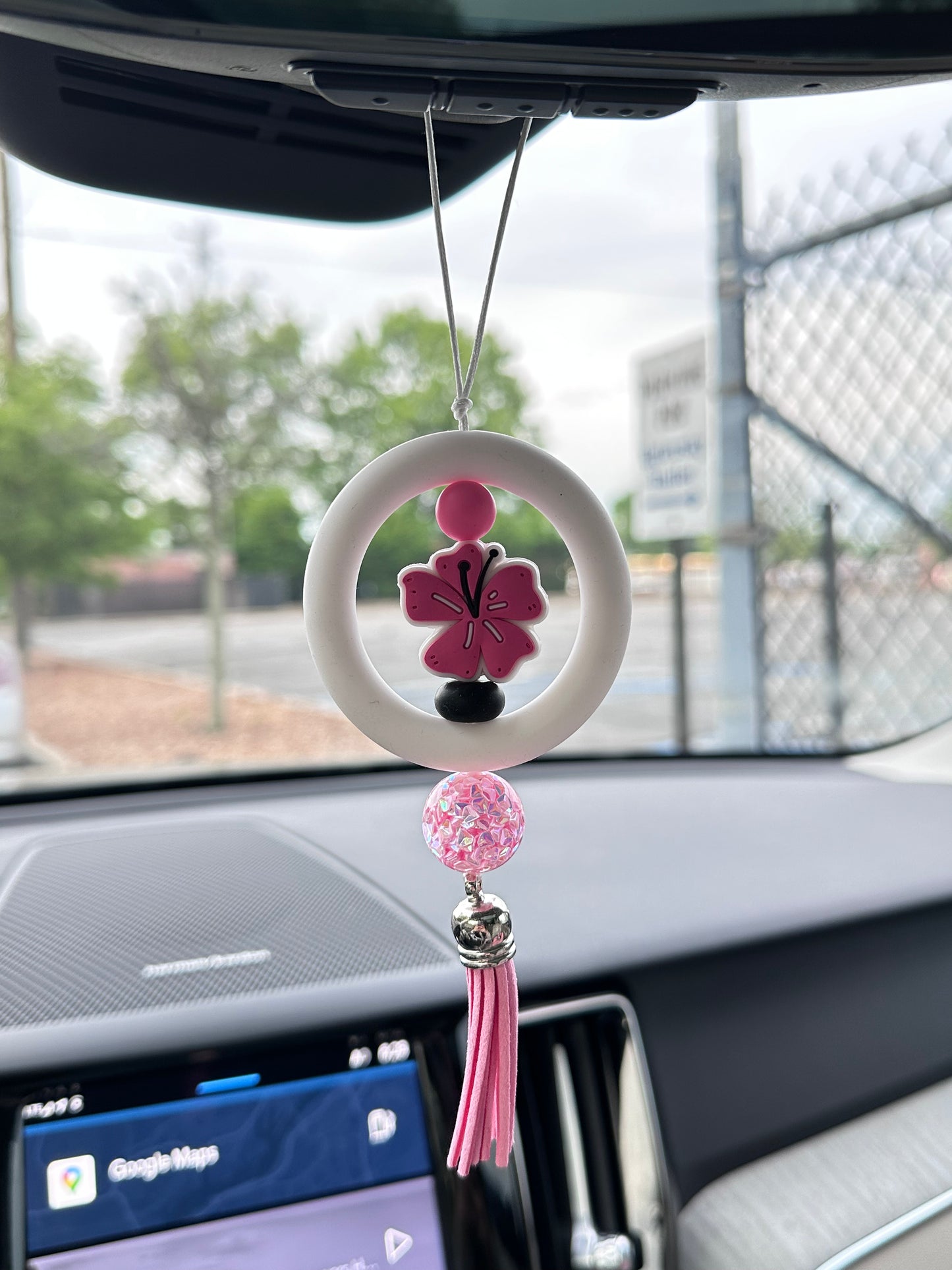 Hibiscus Car Charm