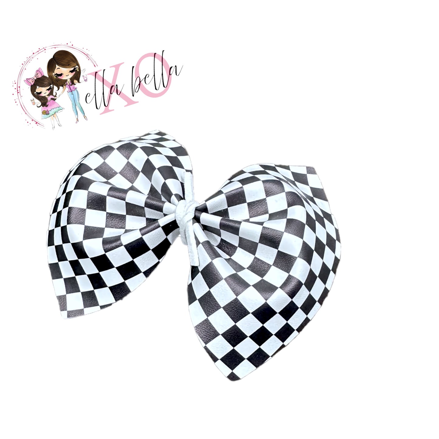 Checkered Hair Bow