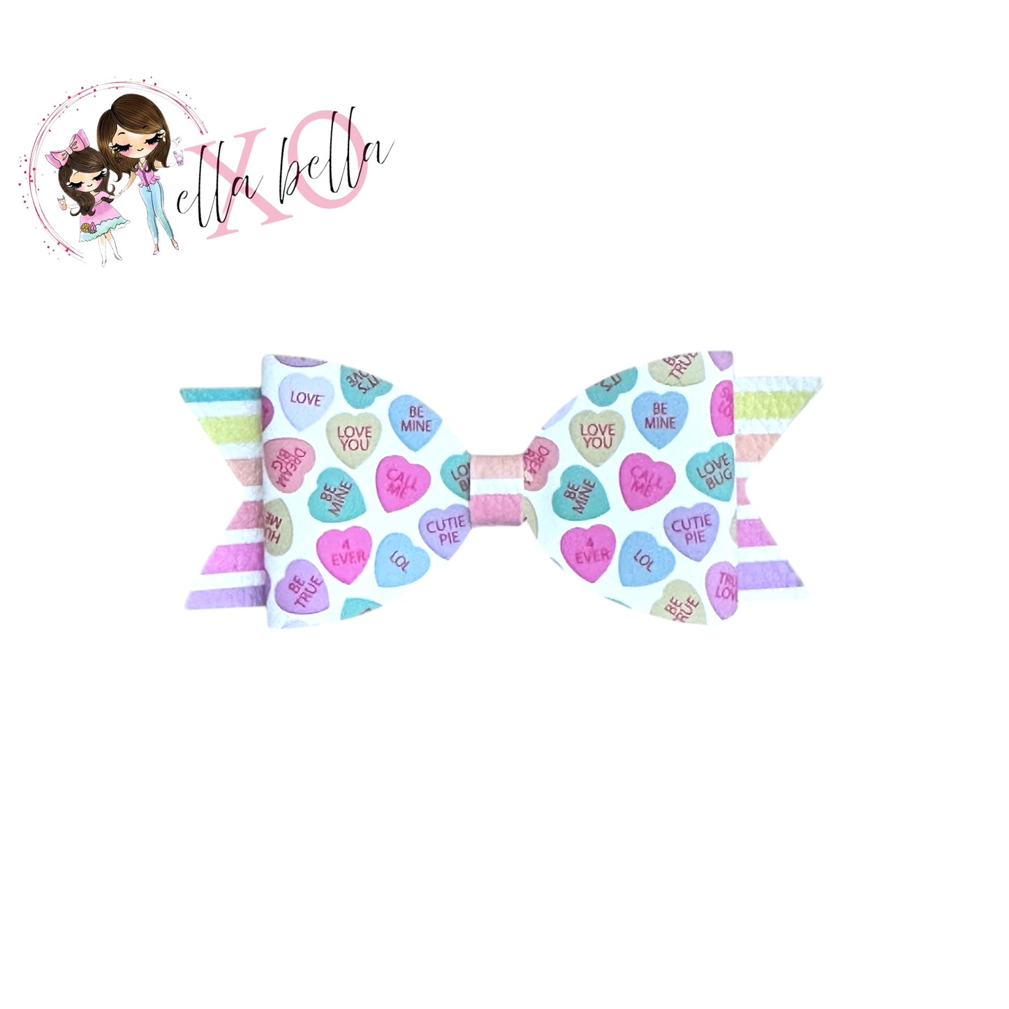 Conversation Hearts Bow