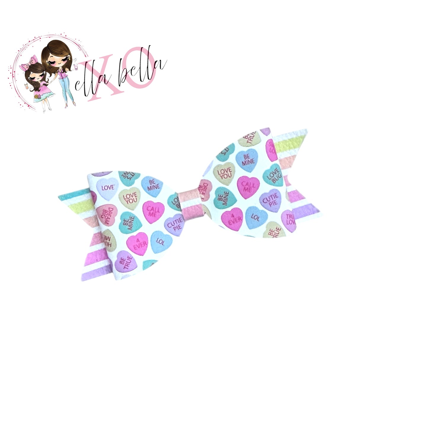 Conversation Hearts Bow