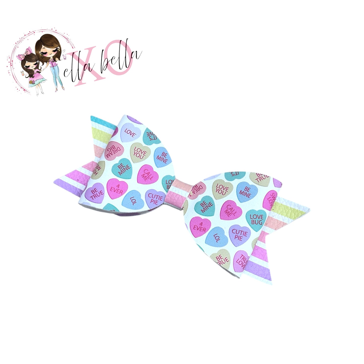 Conversation Hearts Bow