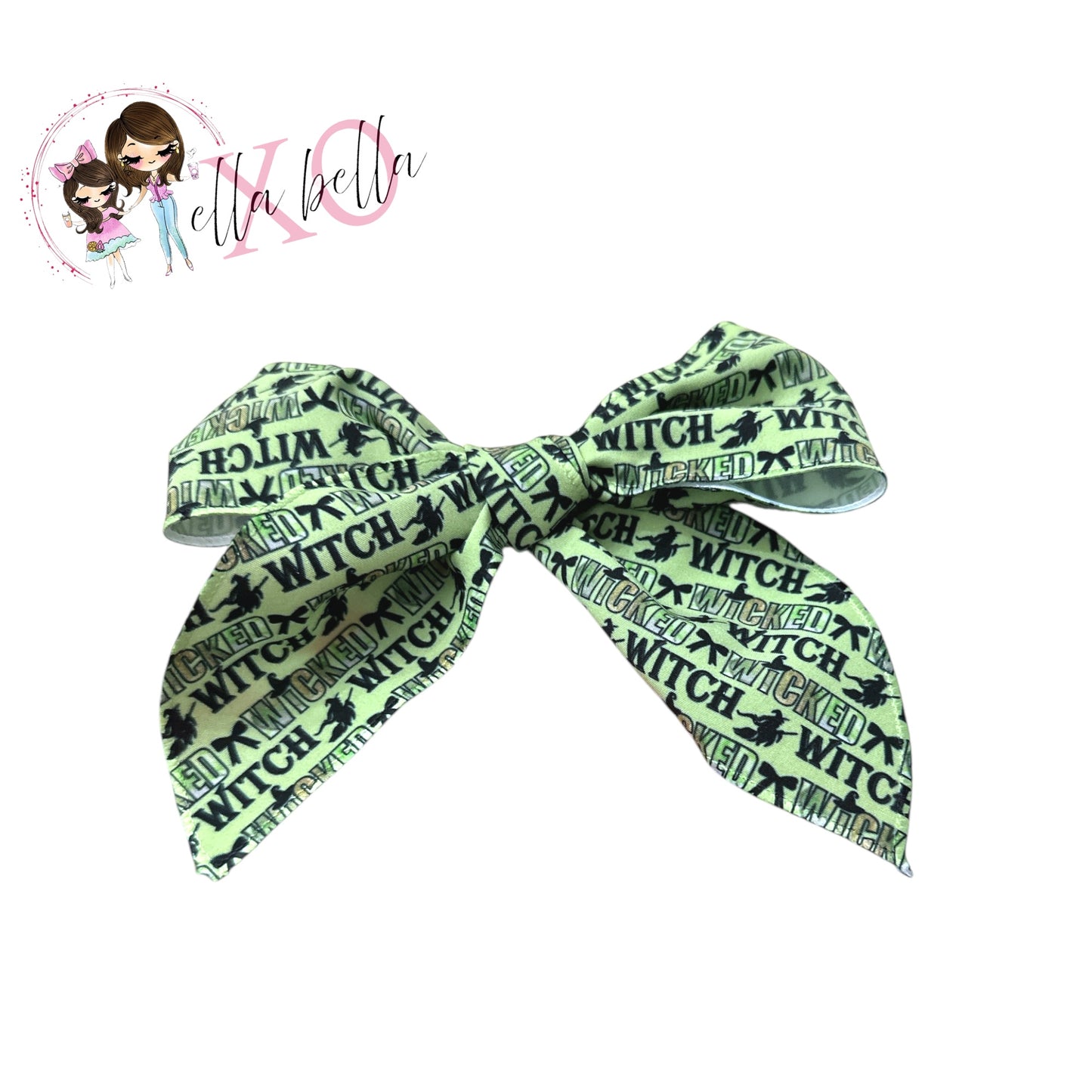 Green Witchy Bow