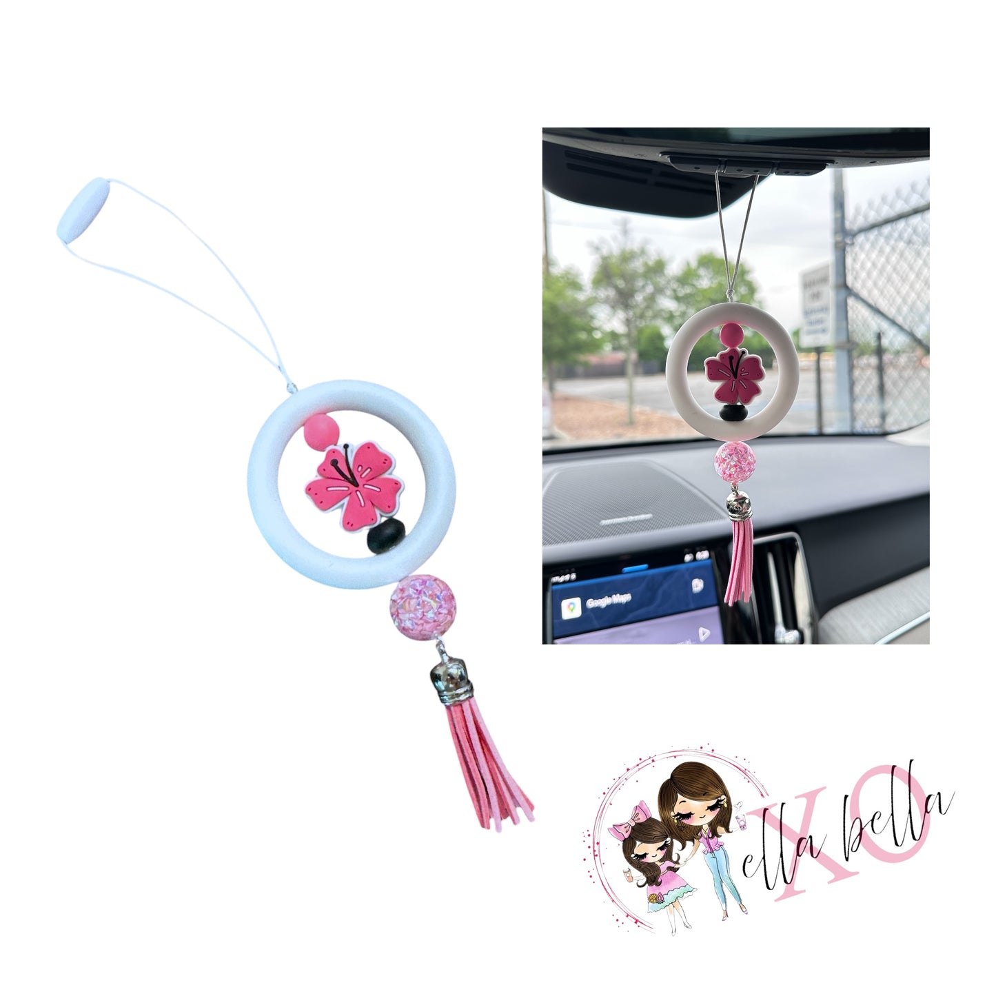 Hibiscus Car Charm