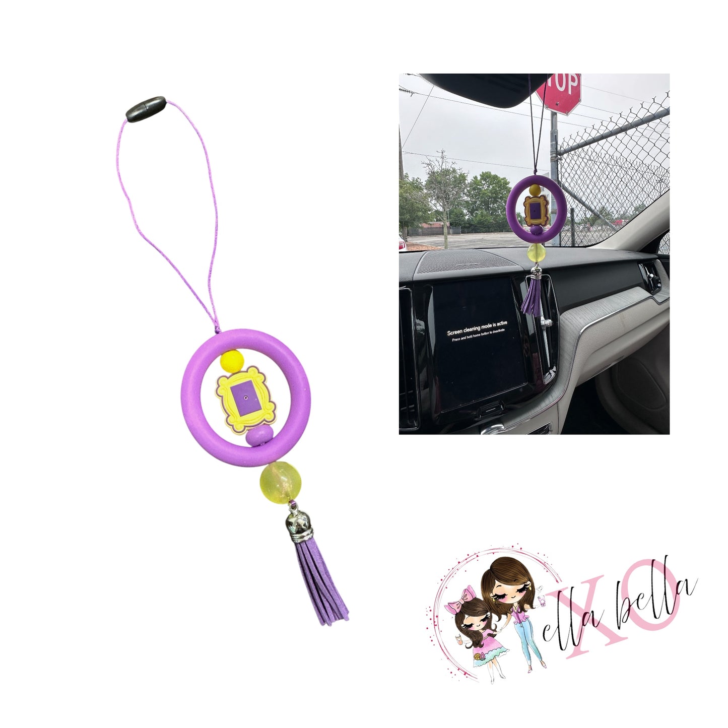 Purple Picture Frame Car Charm