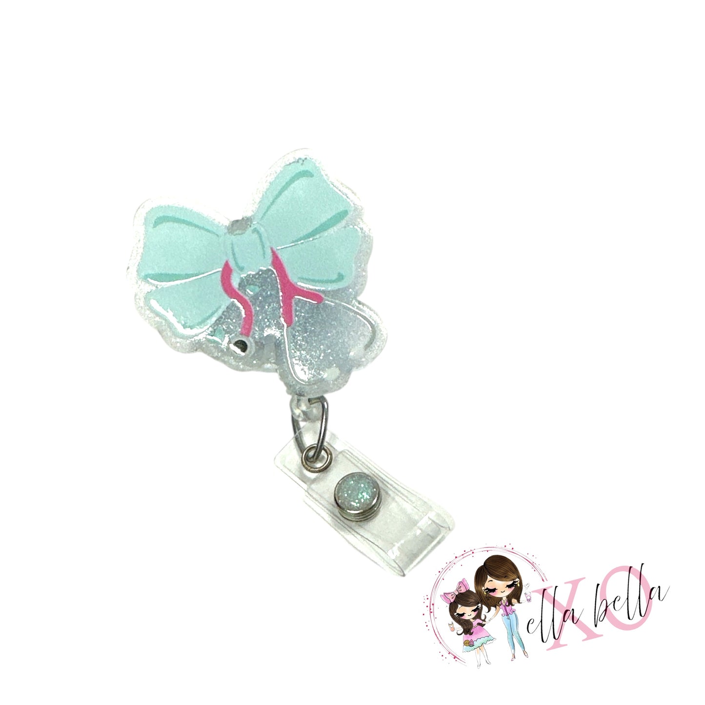 Stethoscope Bow Badge Reel