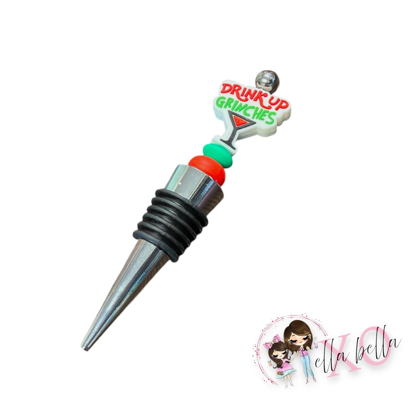 Drink Up Grinches Wine Stopper