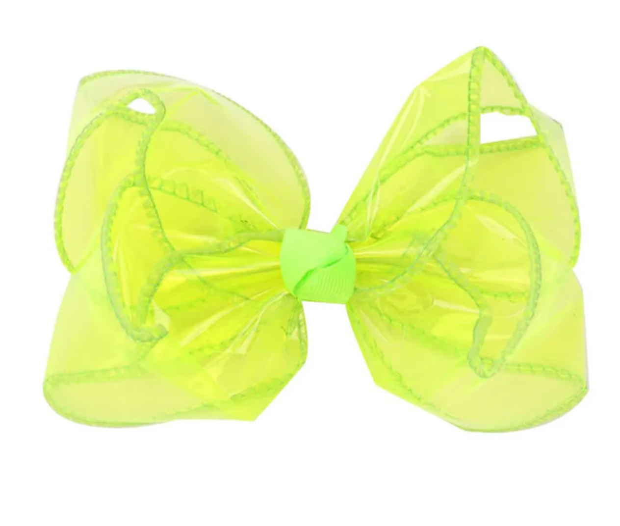 Neon Yellow Ribbon Summer Bow