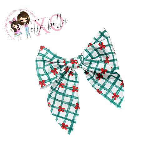 Christmas Bow Gingham