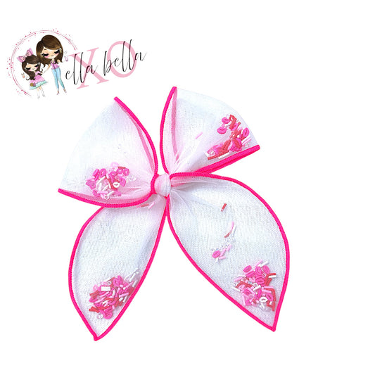 Pink Valentine Shaker Bow