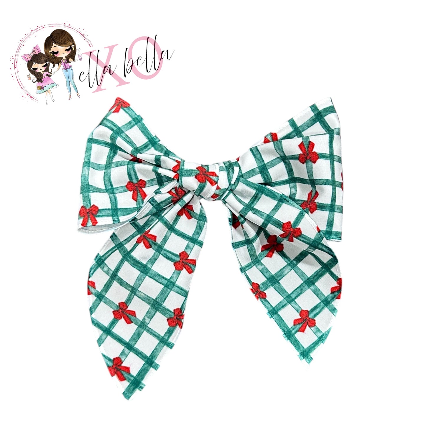 Christmas Bow Gingham