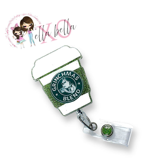 Grinchy Cup Badge Reel