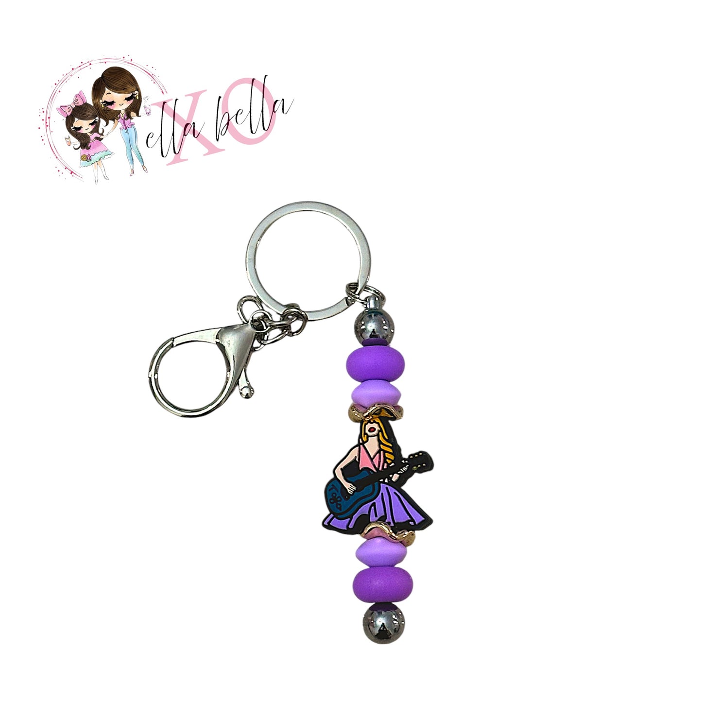 DIY Beadable Keychain Kit - Girl Singer