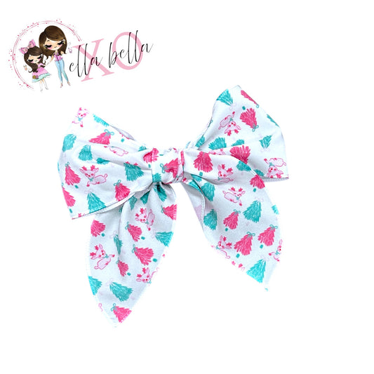 Bow Topped Trees Hair Bow