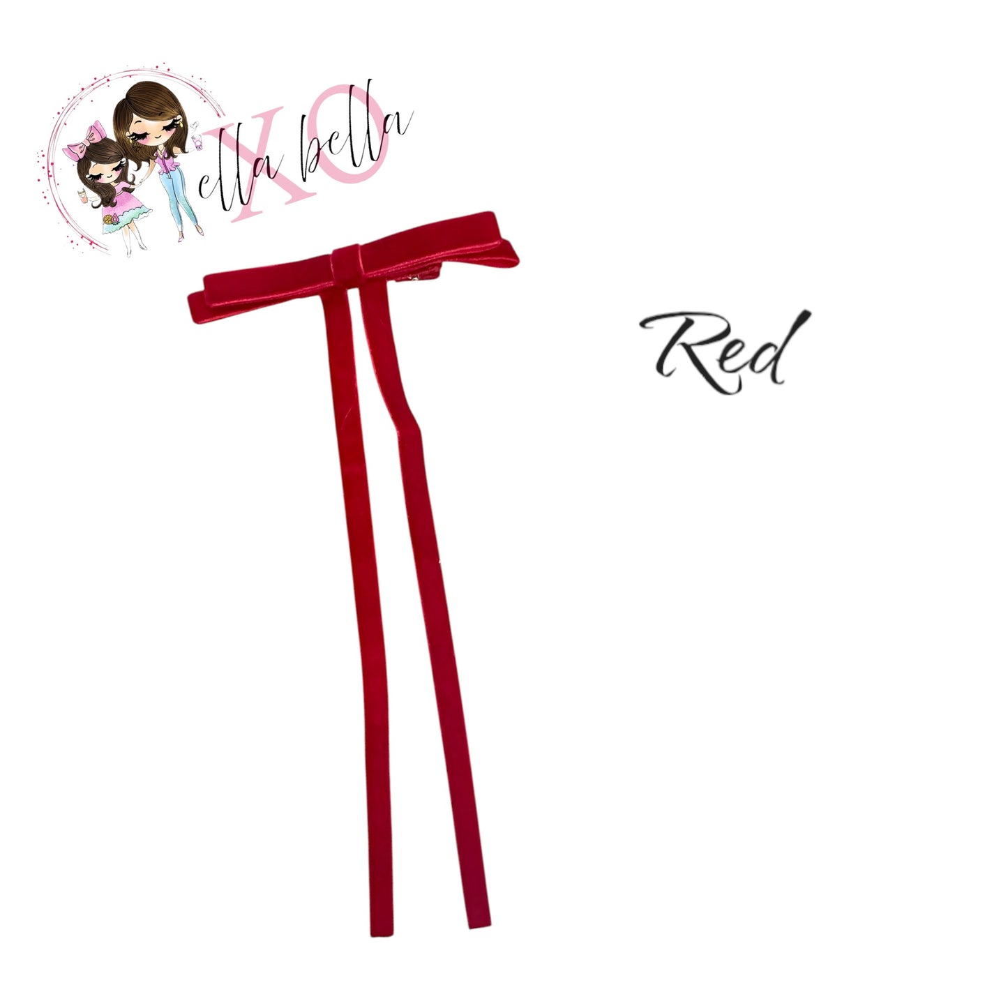 Red Velvet Long Tail Bow