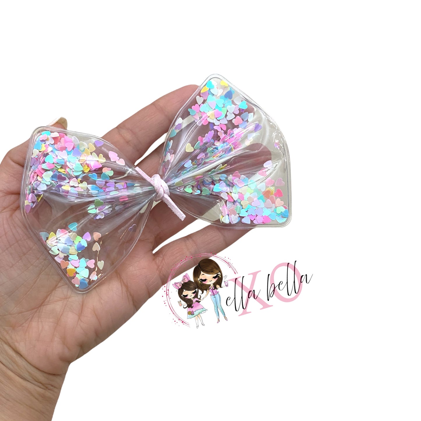 Candy Hearts Shaker Bow