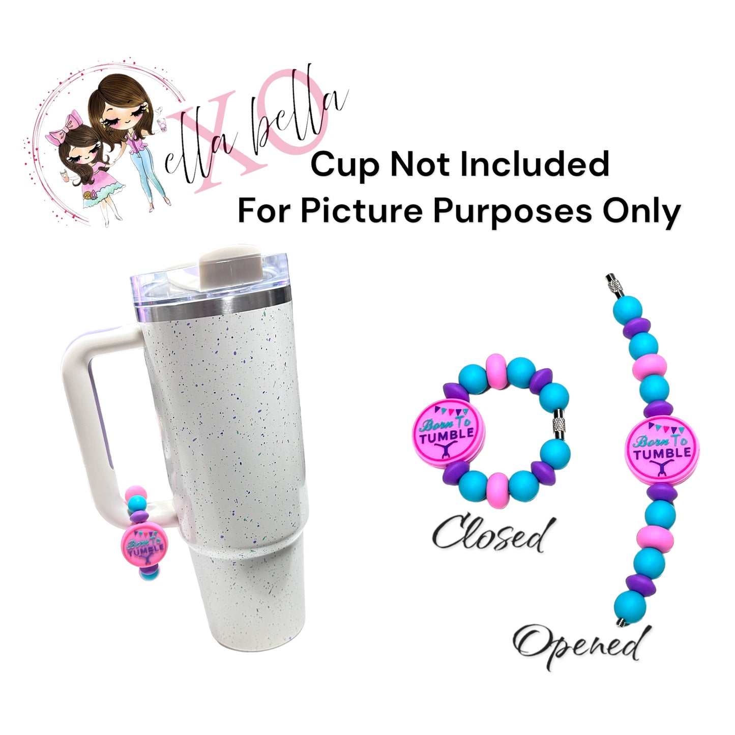 Gymnastics Tumbler Cup Charm