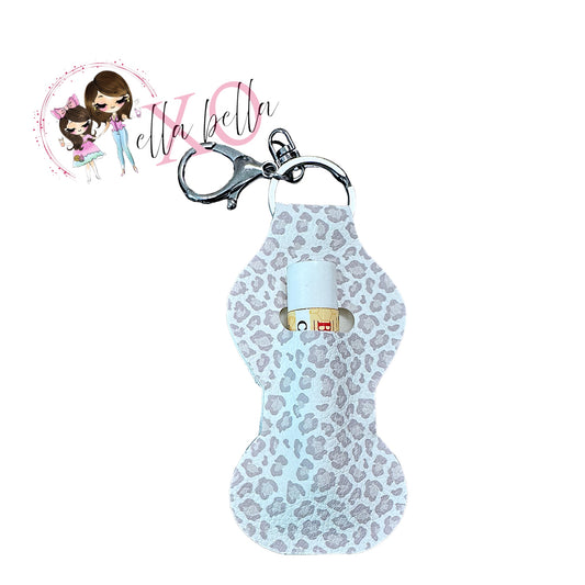 Lip Balm Holder White Leopard