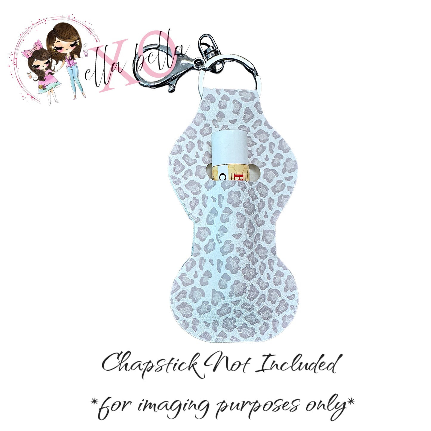 Lip Balm Holder White Leopard