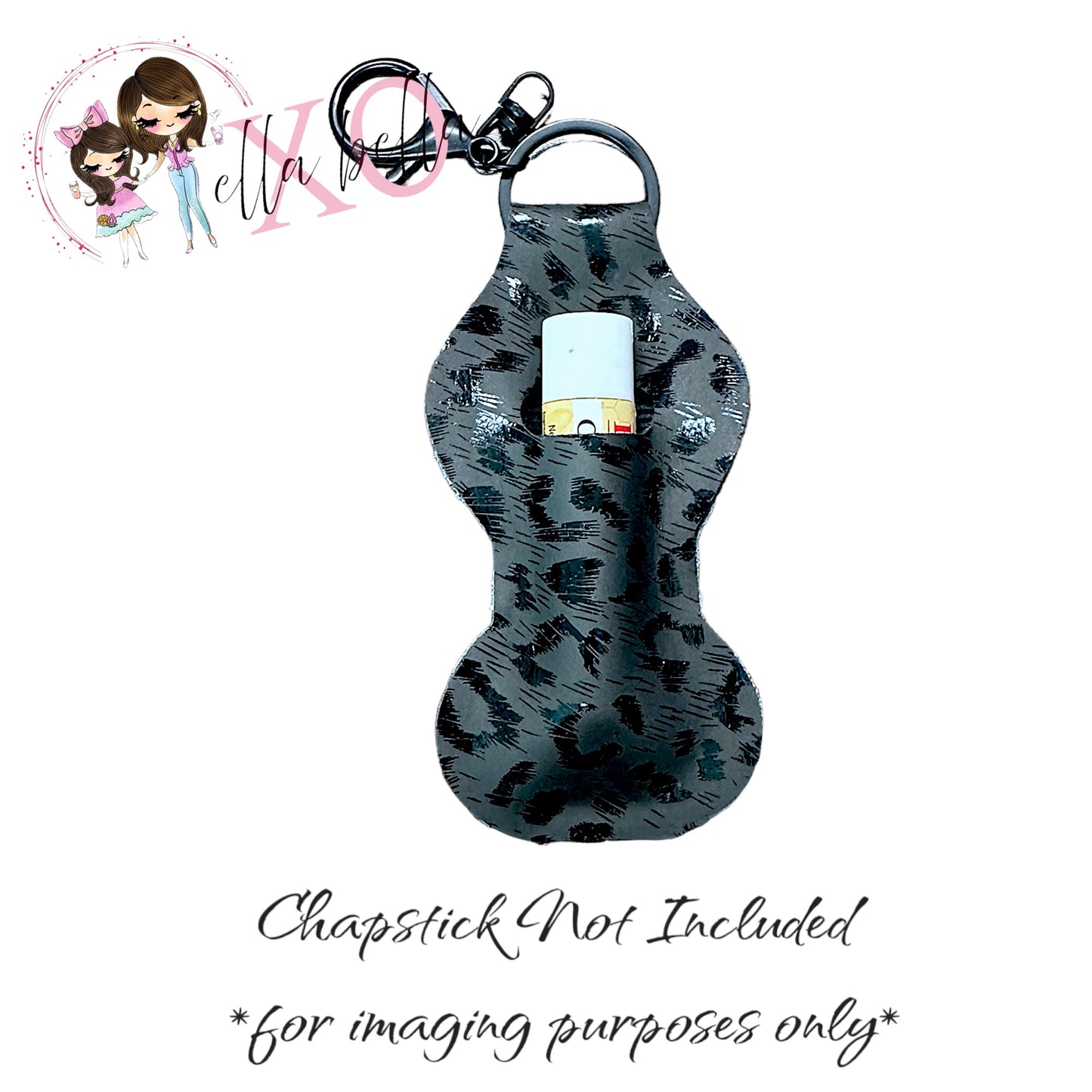 Lip Balm Holder Black Leopard