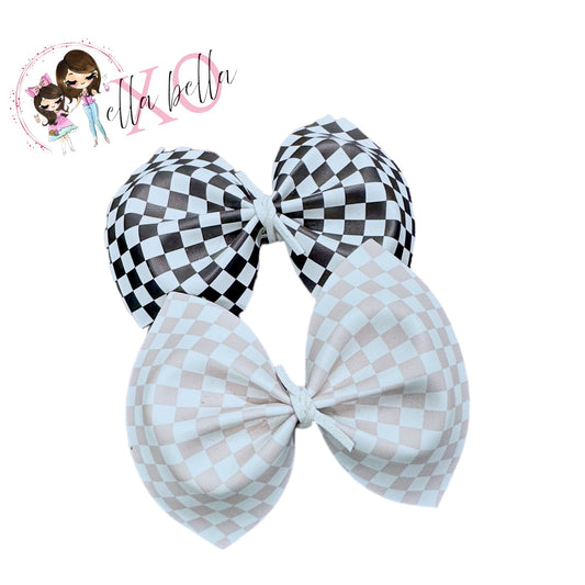 Checkered Hair Bow