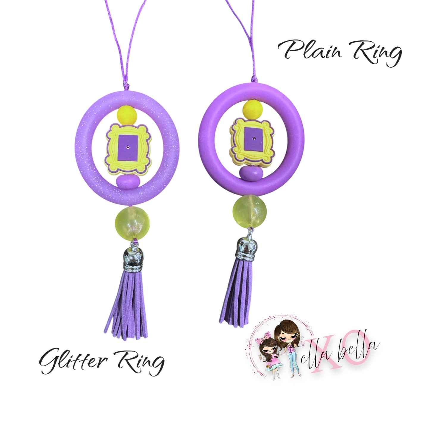 Purple Picture Frame Car Charm