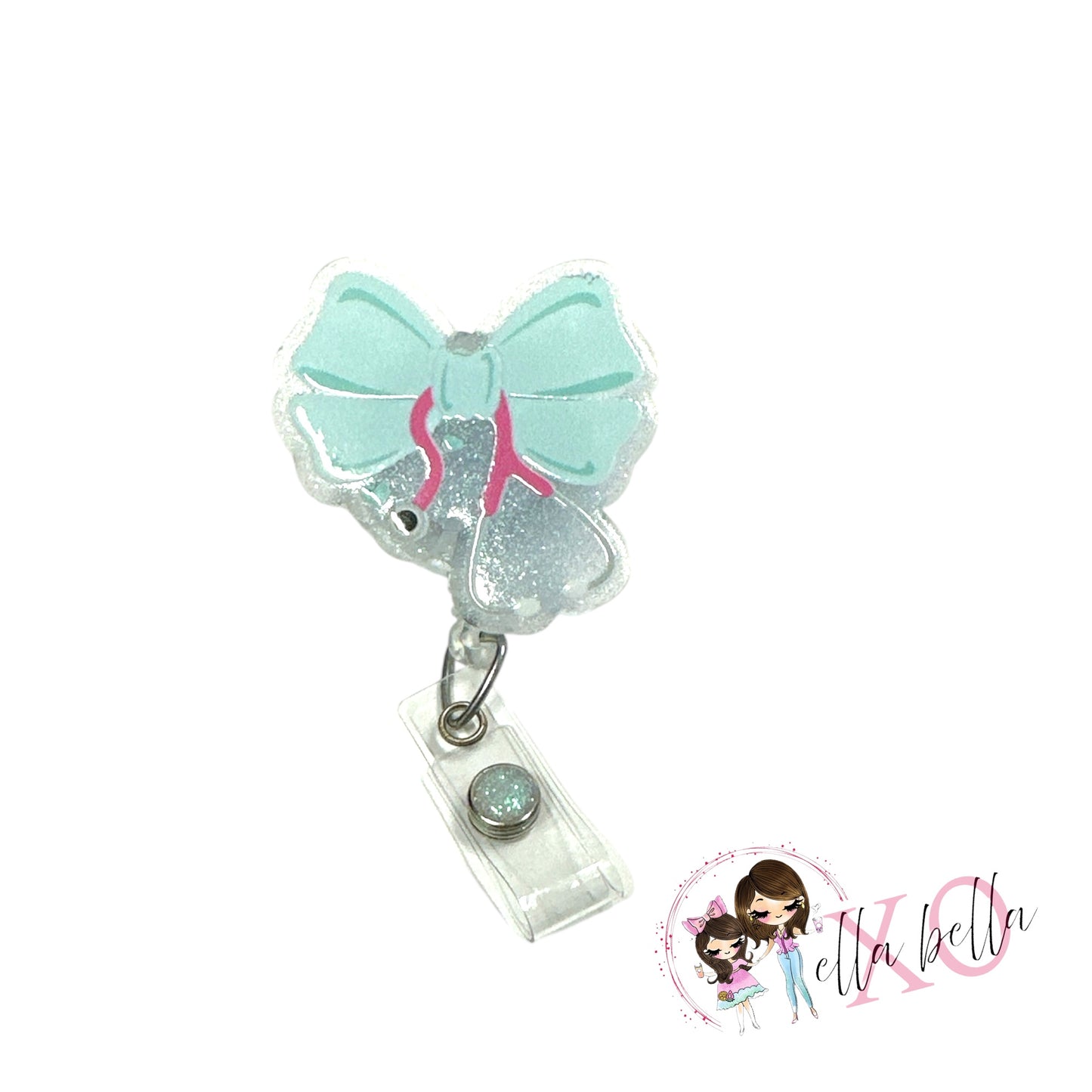Stethoscope Bow Badge Reel