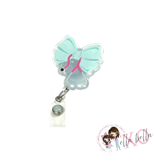 Stethoscope Bow Badge Reel