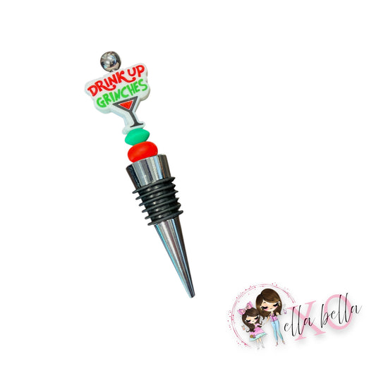 Drink Up Grinches Wine Stopper