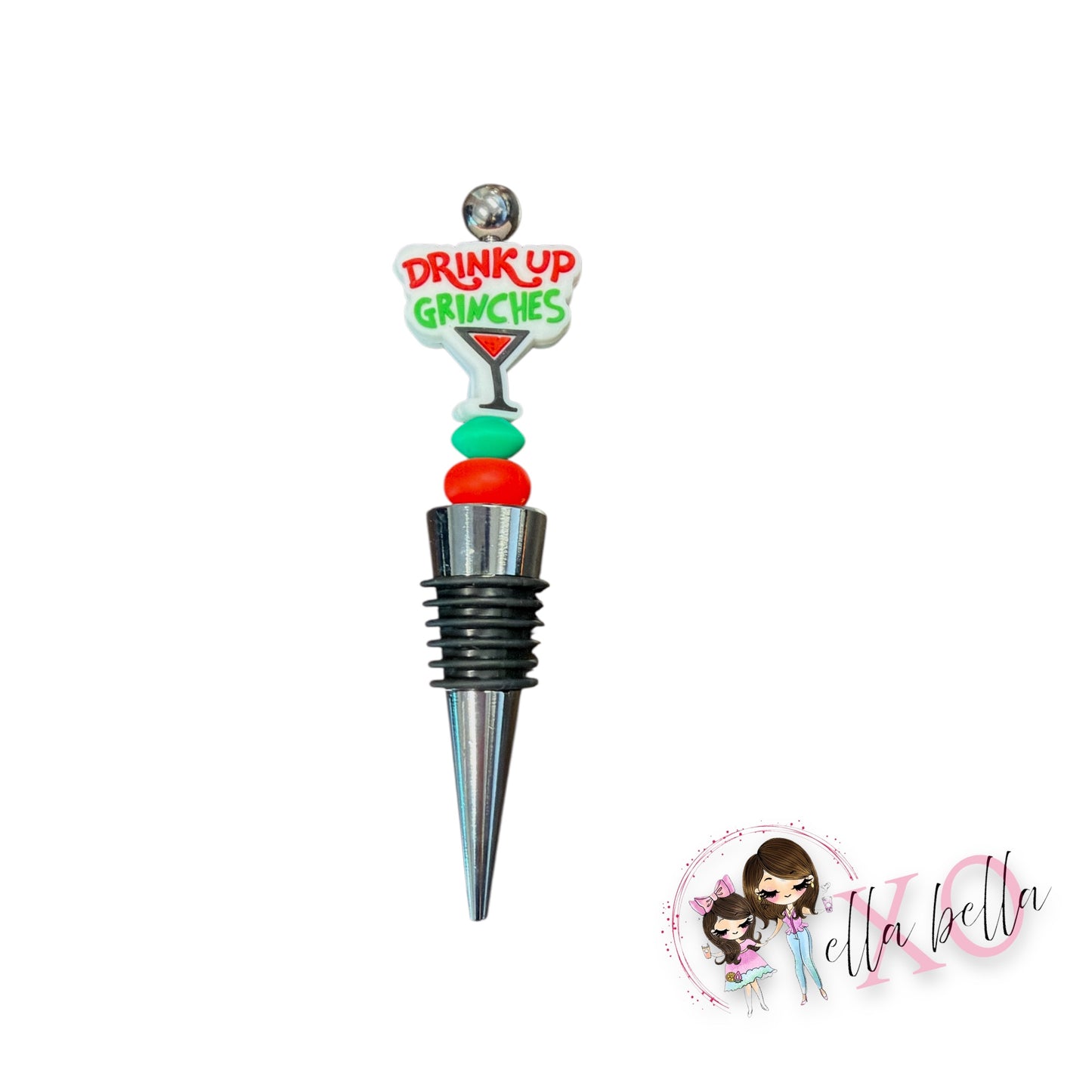 Drink Up Grinches Wine Stopper