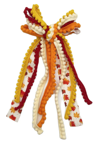 Falling Leaves Messy Hair Bow