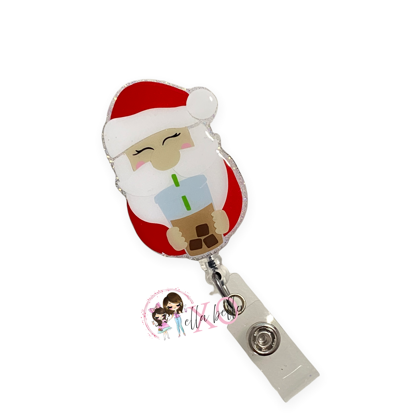 Santa Coffee Badge Reel